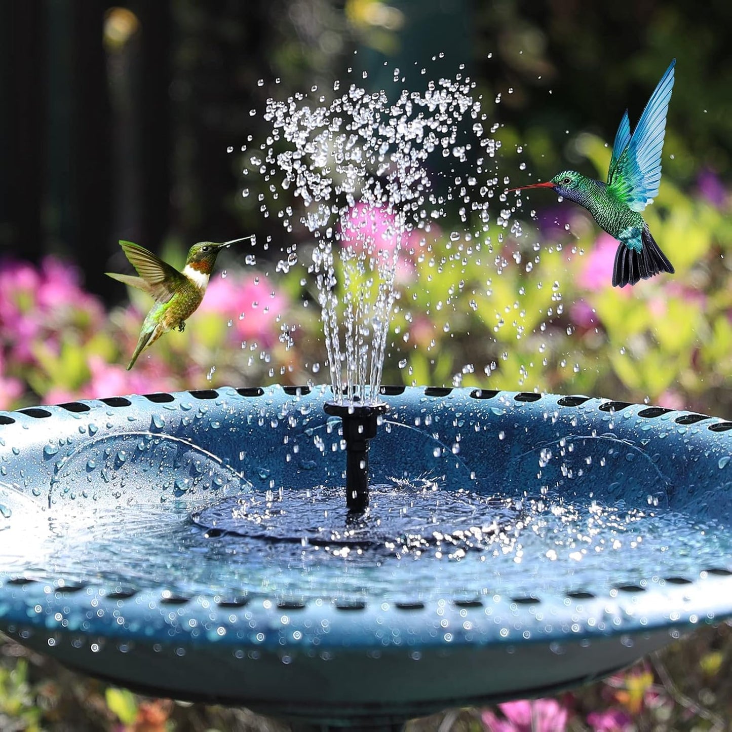 AISITIN Solar Fountain 2026 Upgraded, Water Fountain Outdoor with 8 Nozzles Set & 4 Fixed Pipes, Solar Powered Water Fountain Pump for Outdoor Garden, Pond, Pool, and Bird Bath