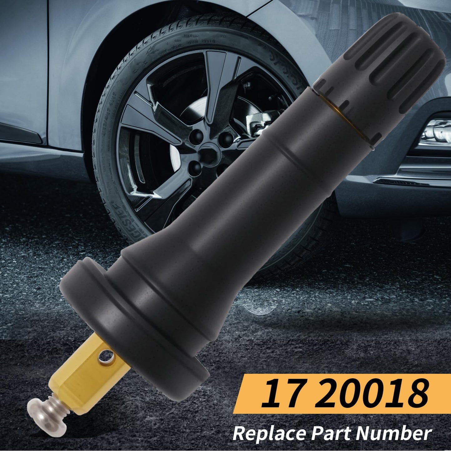 CADUFUELLY 20Pcs TPMS 20008 Rubber Snap-in Tire Valve Stem Replacemen for GM-930A for GMC for Cadillac for Chevrolet Silverado 1500 2500 Suburban Replaces 17-20008