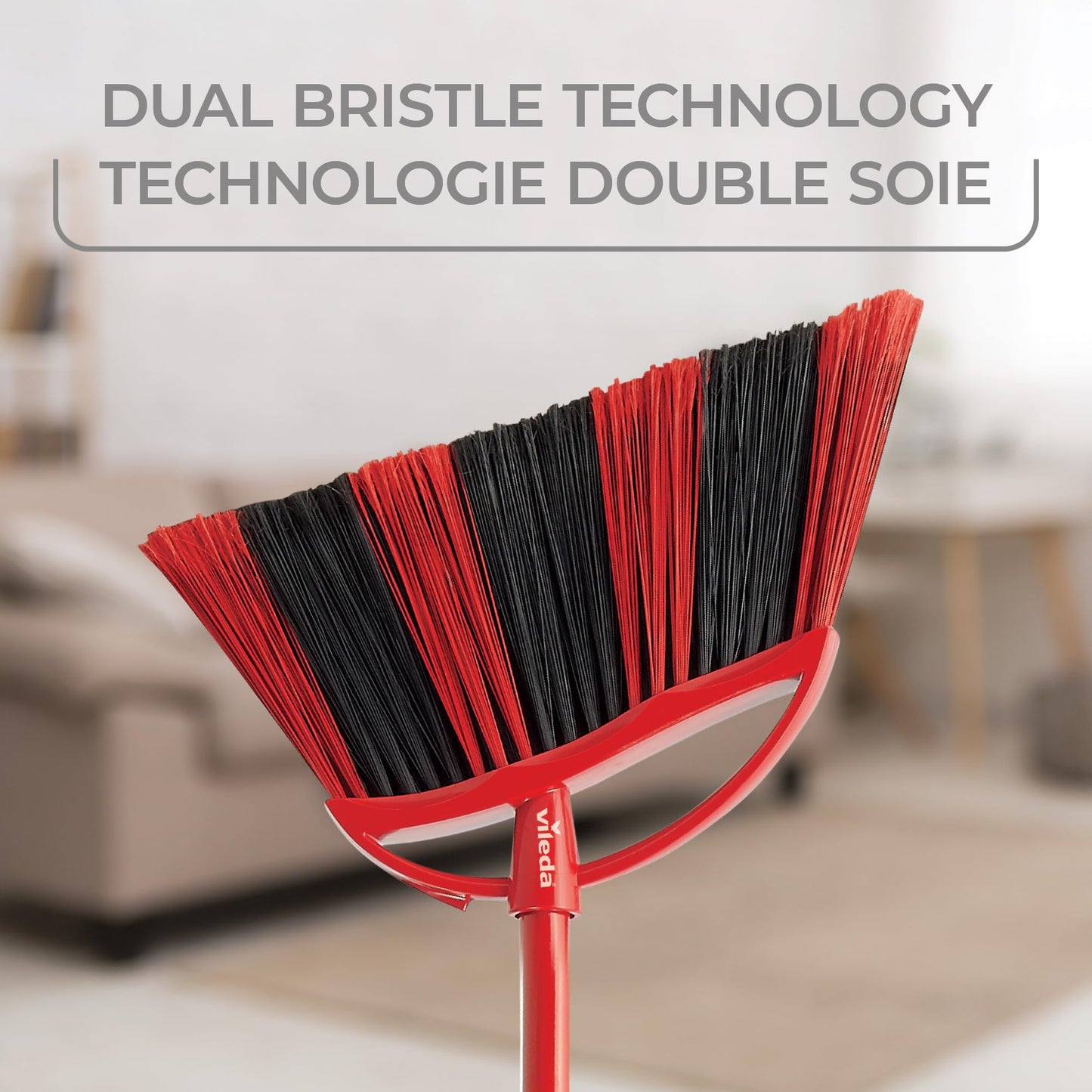 Vileda One Sweep Broom with Step-On Dustpan | Catches Over 99% of Dust & Dirt | Indoor Broom