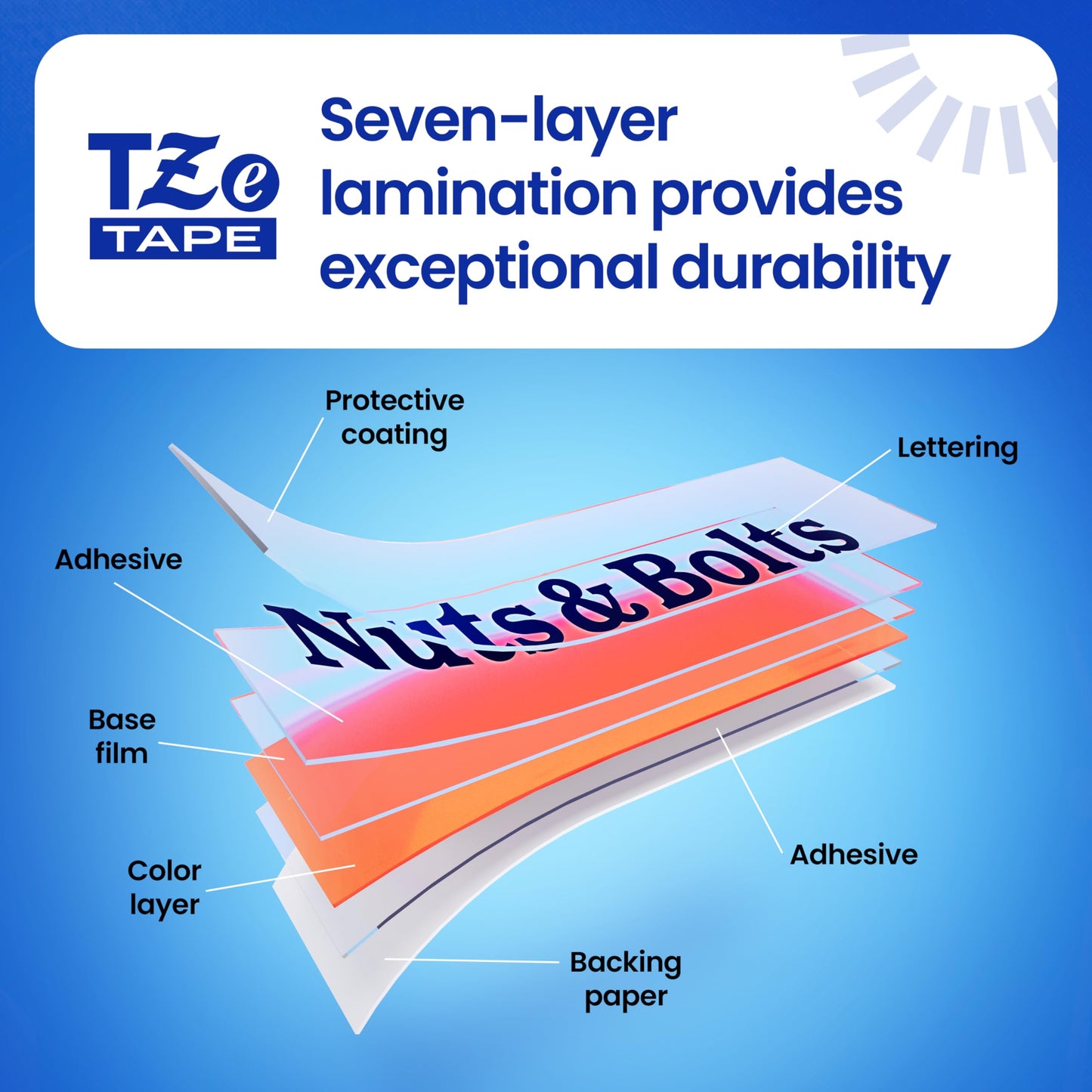 Brother Genuine TZe-325 White on Black Laminated Tape for TZe-Compatible P-Touch Label Makers, 9 mm Wide x 8 m Long