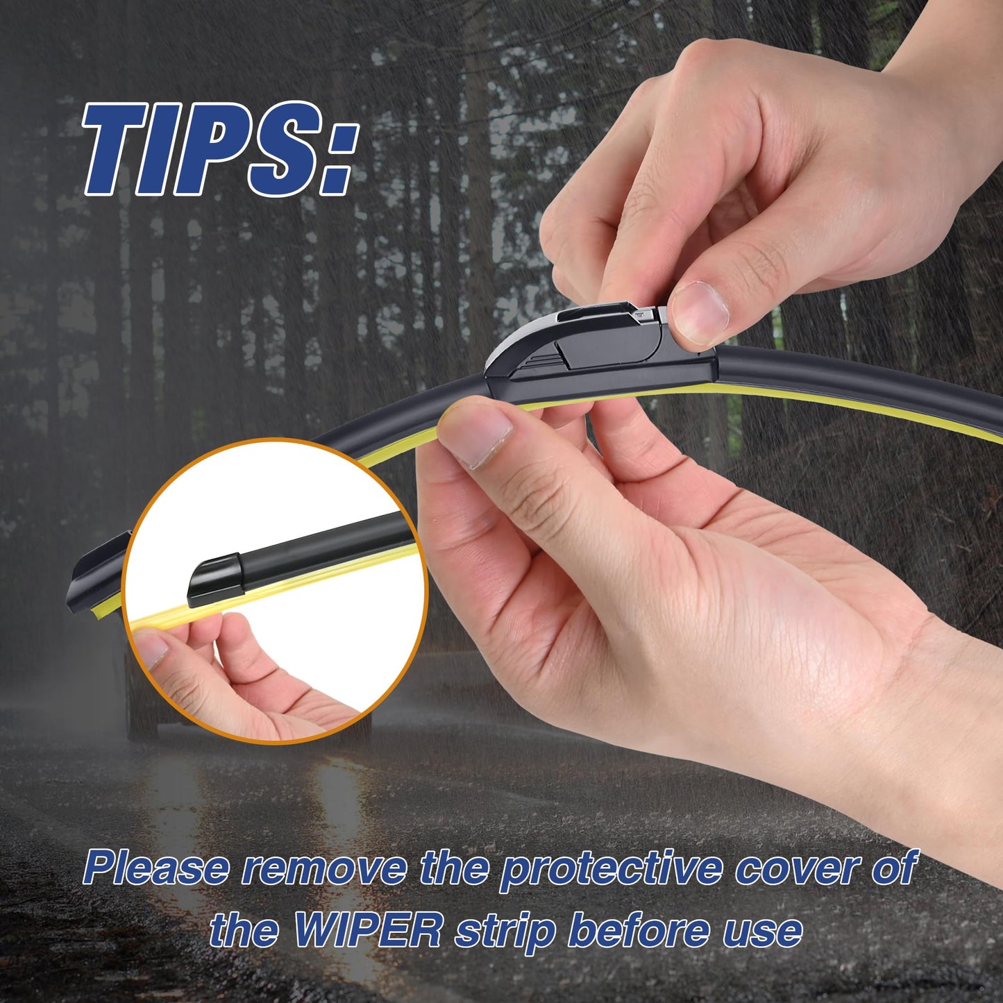 22 Inch Wiper Blades 2 Pack Windshield Wiper Blades Replacement for 2012-2023 Ford F-150/F-250/F-350;2008-2021 Expedition,Original Equipment Replacement Windshield Wiper Blades(22"+22",U/J Hook)