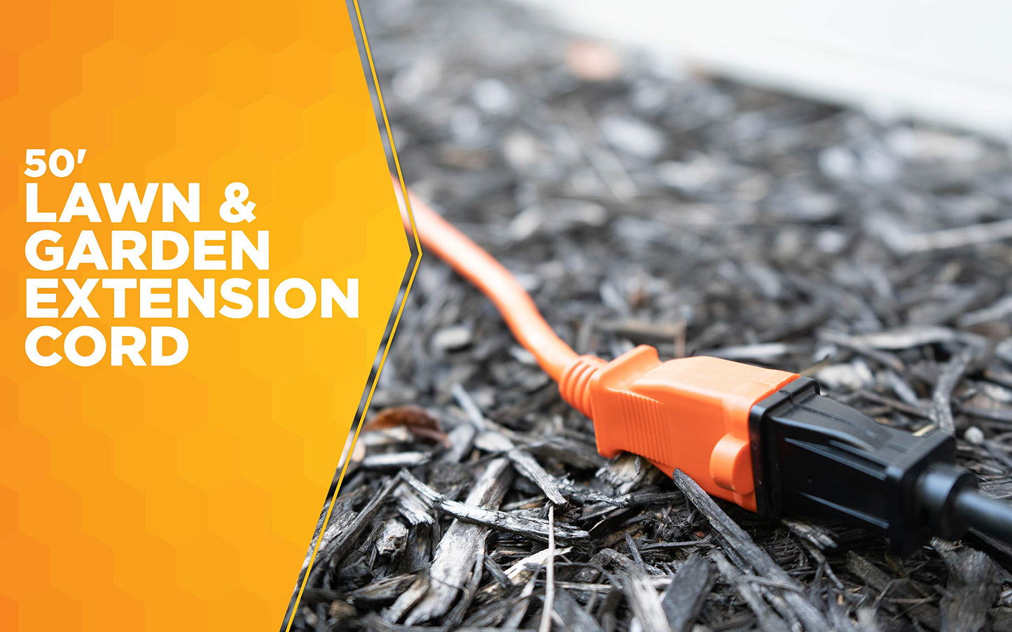 Woods 723 16/2 50-Foot Vinyl SJTW Extension Cord (Orange)
