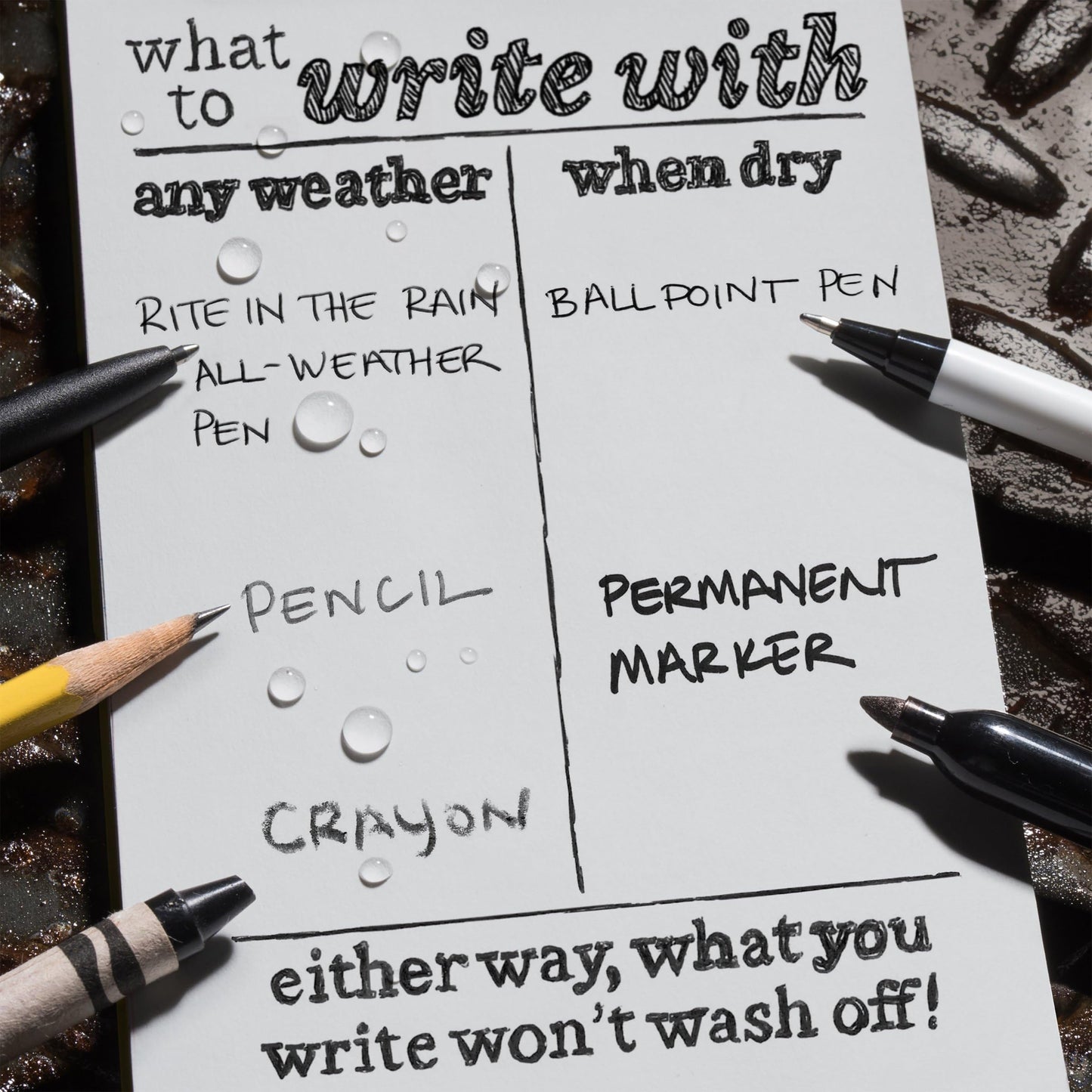 Rite in the Rain Weatherproof Top Spiral Notebook, 4" x 6", Orange Cover, Universal Pattern, 3 Pack (No.OR46-3)