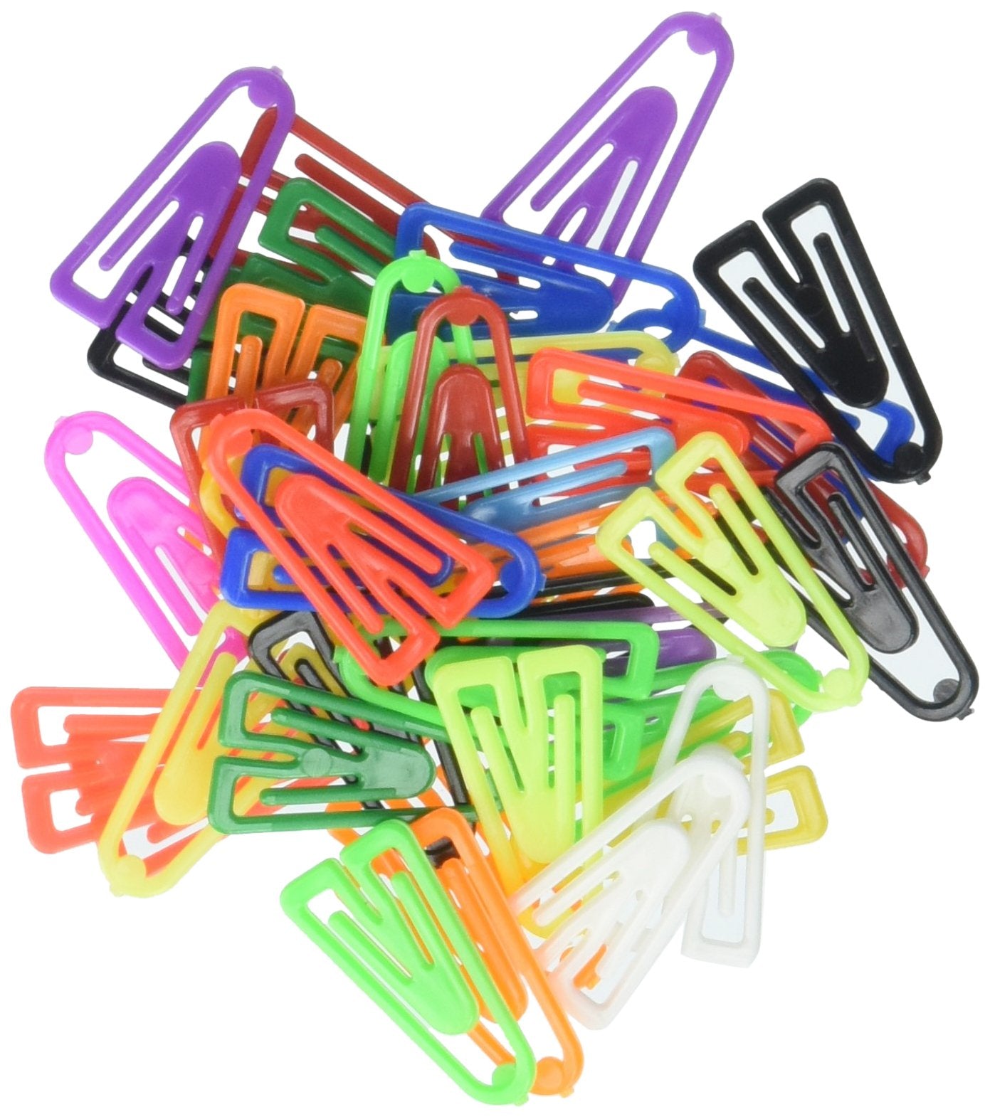 BAUMGARTENS Plastic Paper Clips, Small, 1000/Box, Assorted (BAULP0200)
