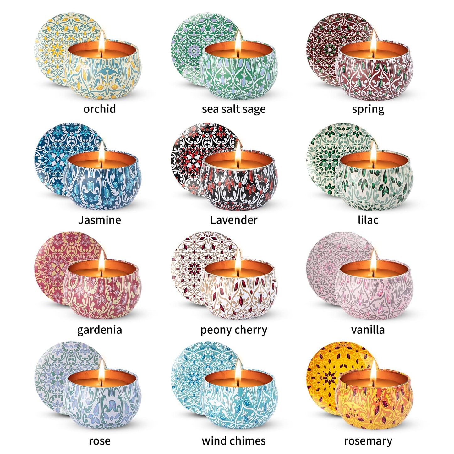 Scented Candles Gifts for Women, Candles for Home Scented, 12 Pack Soy Wax Candles Gifts Sets, Birthday Gifts for Women Mom Best Friends Sister Colleague