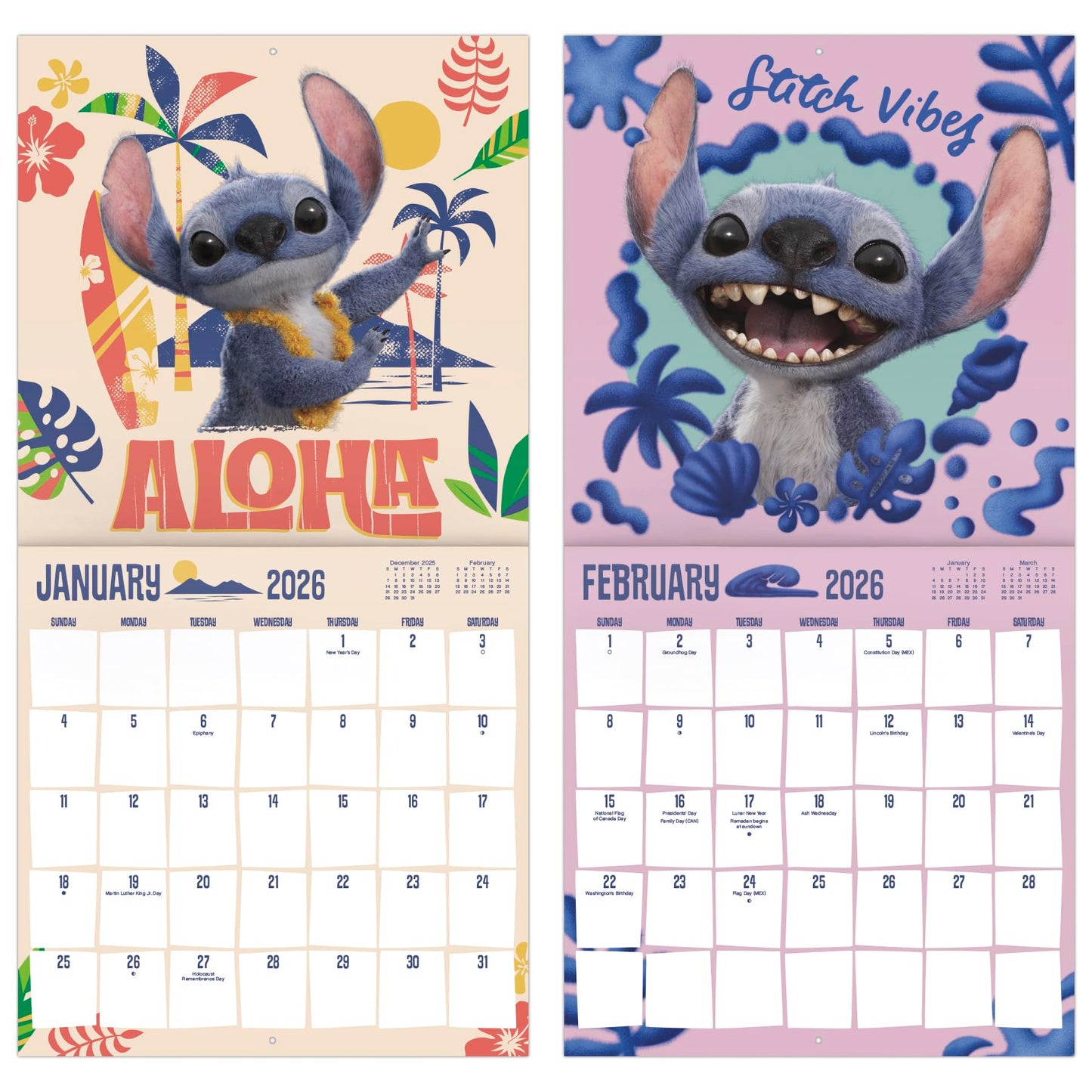 2026 Lilo and Stitch Live Action Wall Calendar