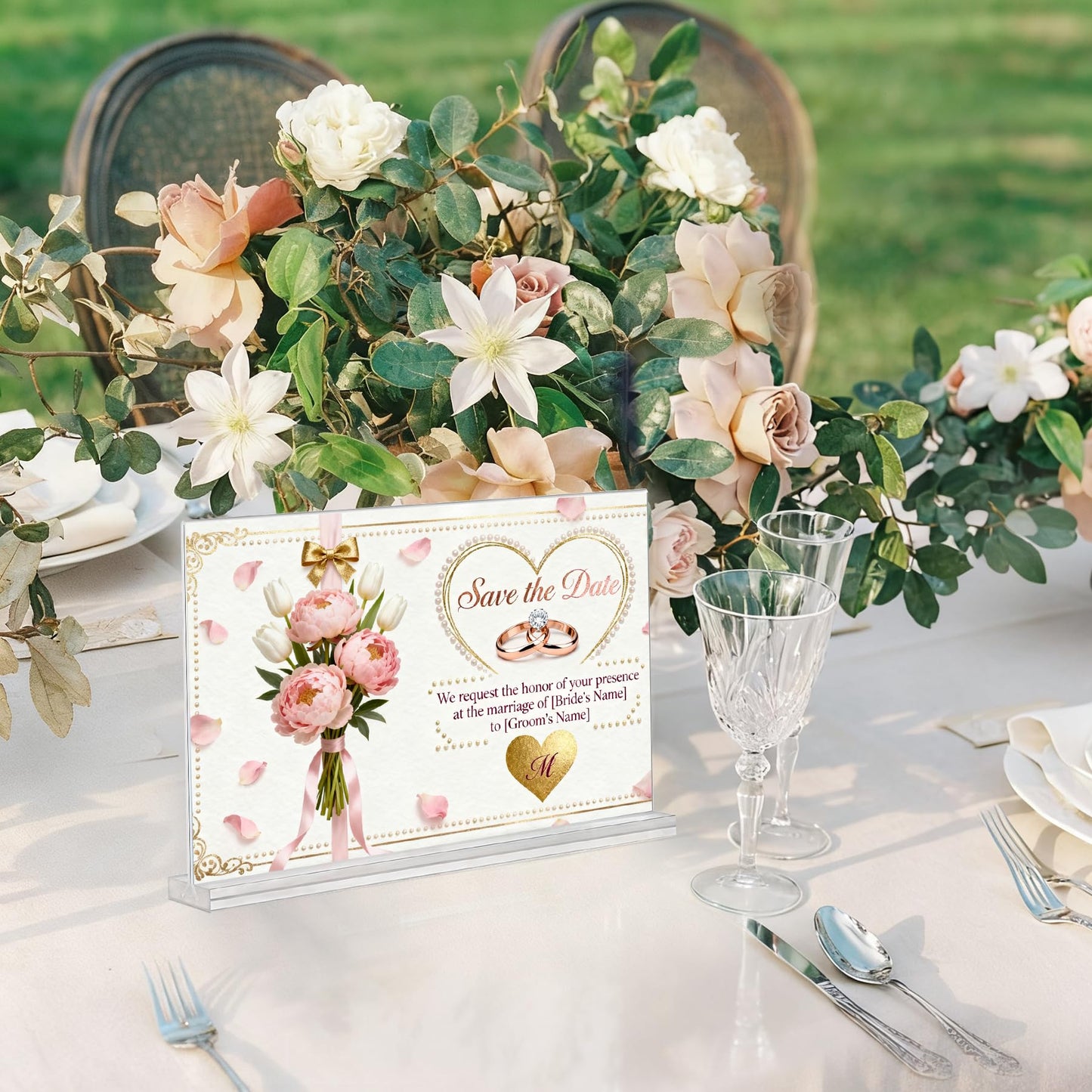 Acrylic Sign Holder 7x5 Horizontal, 6 Pack Double Sided Clear Table Menu Display,Table Top Picture Frame Plastic Stand, Suitable for Restaurants, Office, Store, Fair