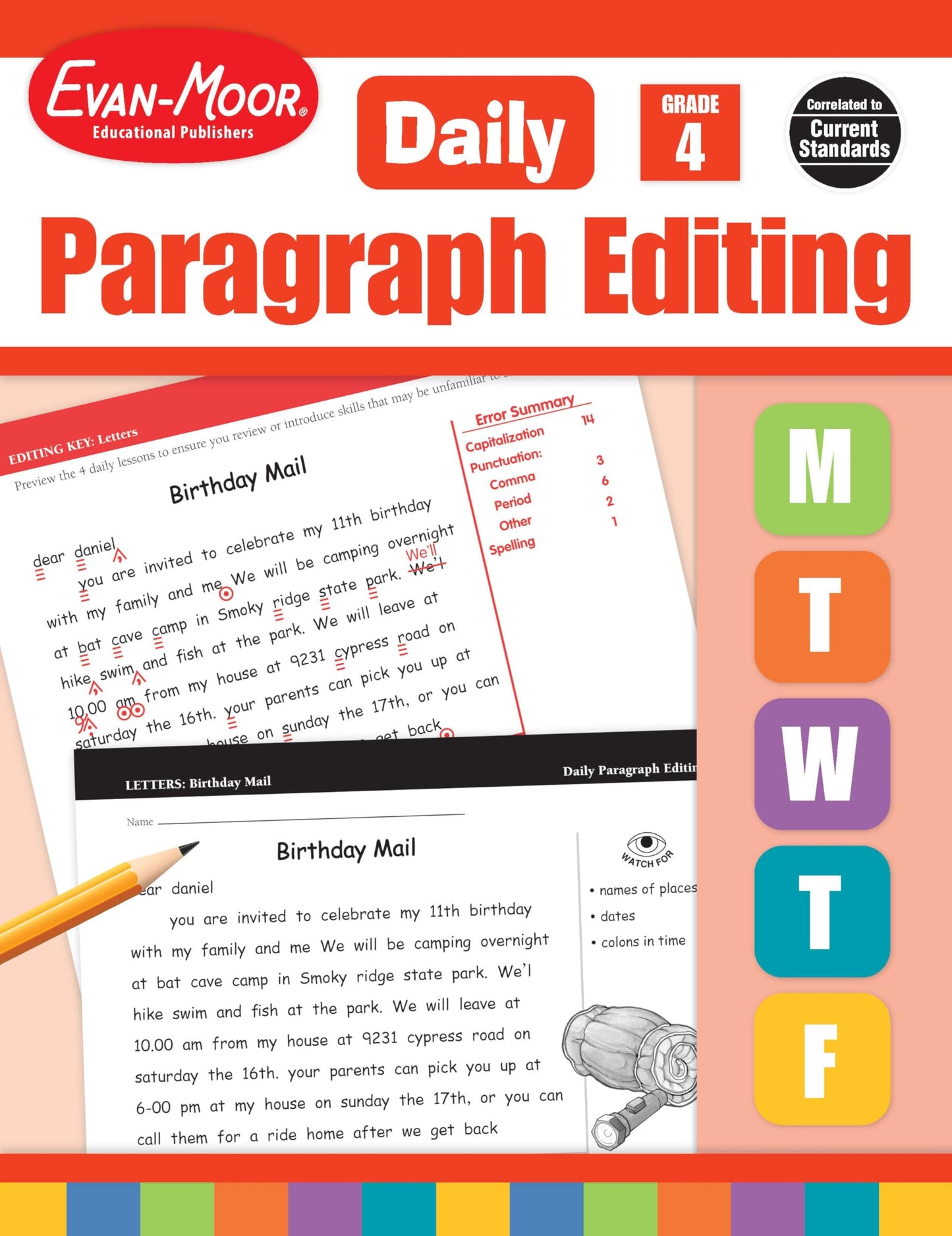 Daily Paragraph Editing, Grade 4 Te-Ls Cpq