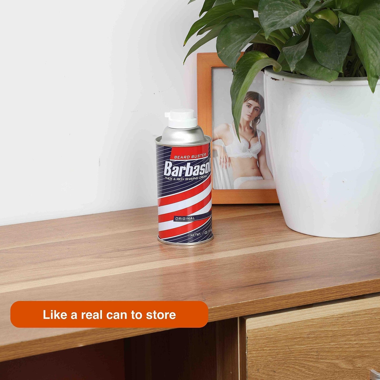 Barbasol Diversion Safe stash can with Smell Proof Bag