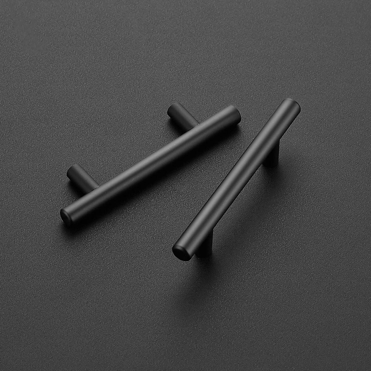 30 Pack | 5'' Cabinet Pulls Matte Black Stainless Steel Kitchen Drawer Pulls Cabinet Handles 5”Length, 3” Hole Center