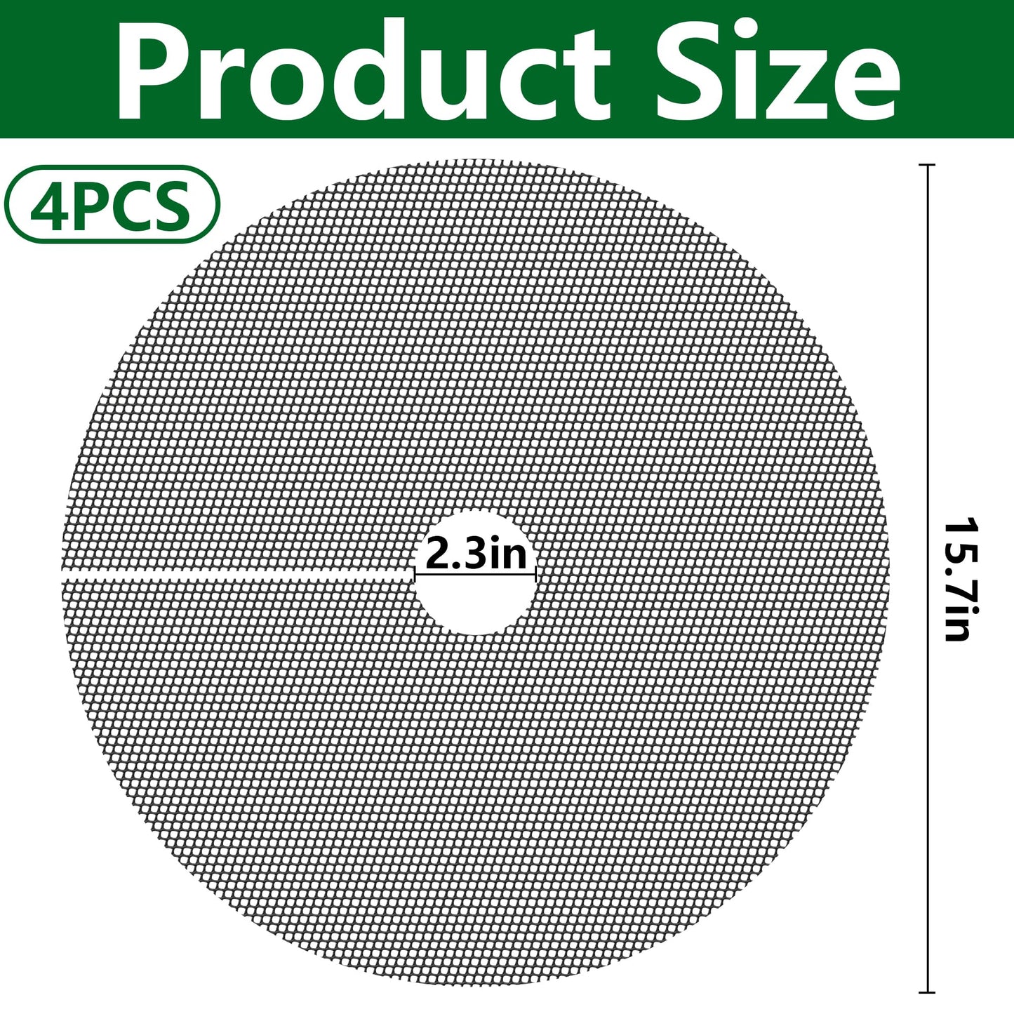 Adnee 4 Pcs 15.7 Inch Plant Pot Grids-Cuttable Plant Pot Soil Covers Protectors from Animals-Indoor Round Planter Pots Soil Guard for Outdoor Garden Plants Protection