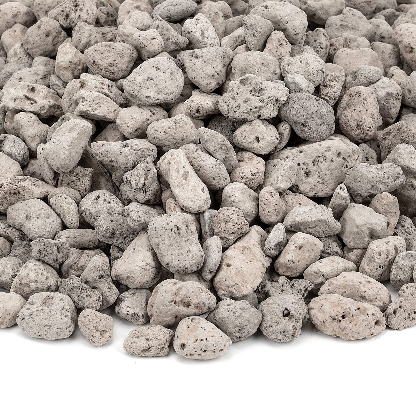 Stanbroil White Lava Rock Granules - 100% Natural Volcanic Rocks Decorative Landscaping Stones for Gas Log Sets, Fire Pits and Fireplaces - 4/5" to 1-1/5" (5 Pounds Bag)