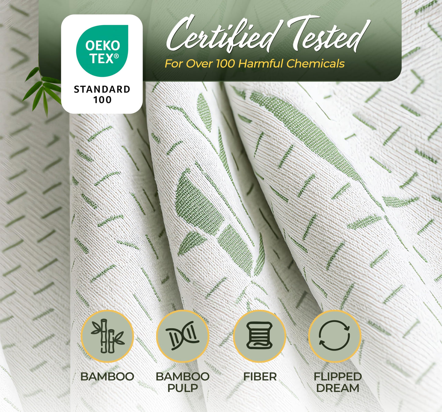 Beddora Bamboo Mattress Protector Queen – 100% Waterproof TPU, Cooling Breathable Viscose from Bamboo, Noiseless Fitted Style, Deep Pocket Fits 18–21"