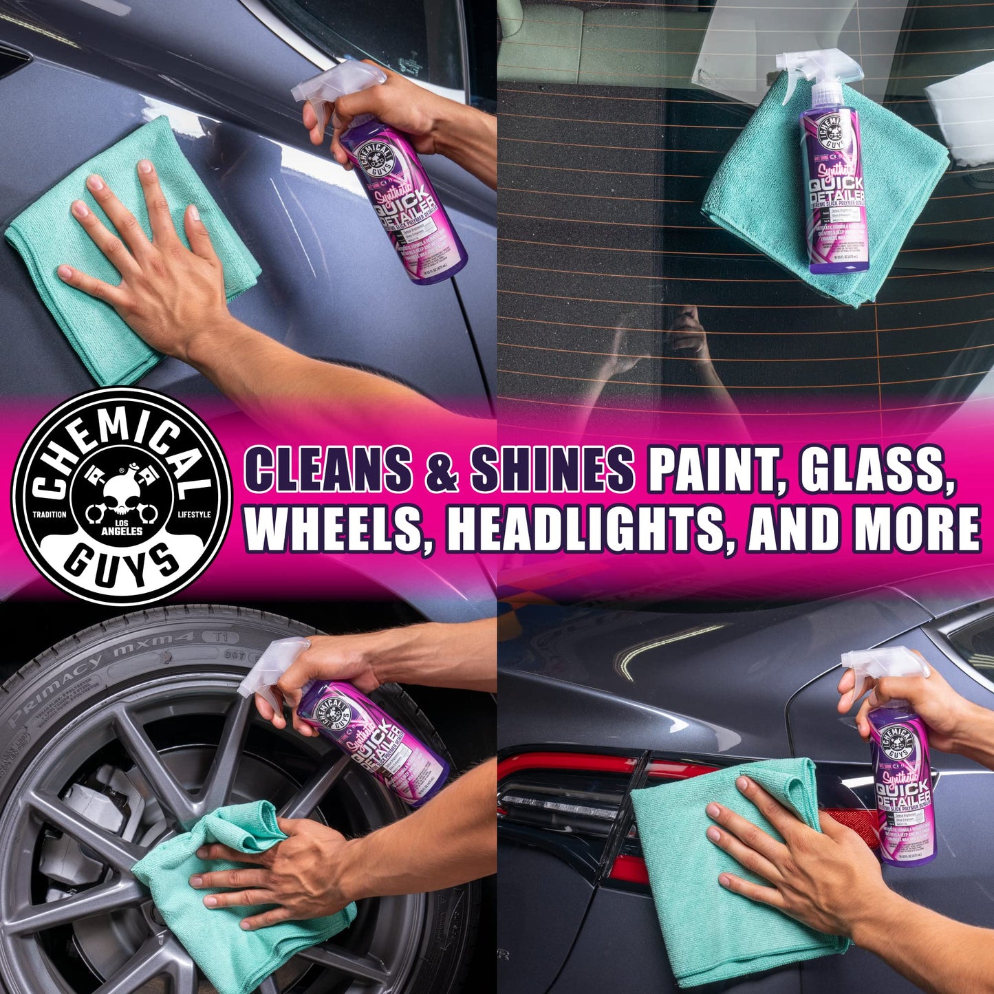 Chemical Guys Synthetic Quick Detailer, Extreme Slick Polymer Detailer, Great for Cars, Trucks, SUVs, Motorcycles, RVs & More, 473 ml (2 Pack)