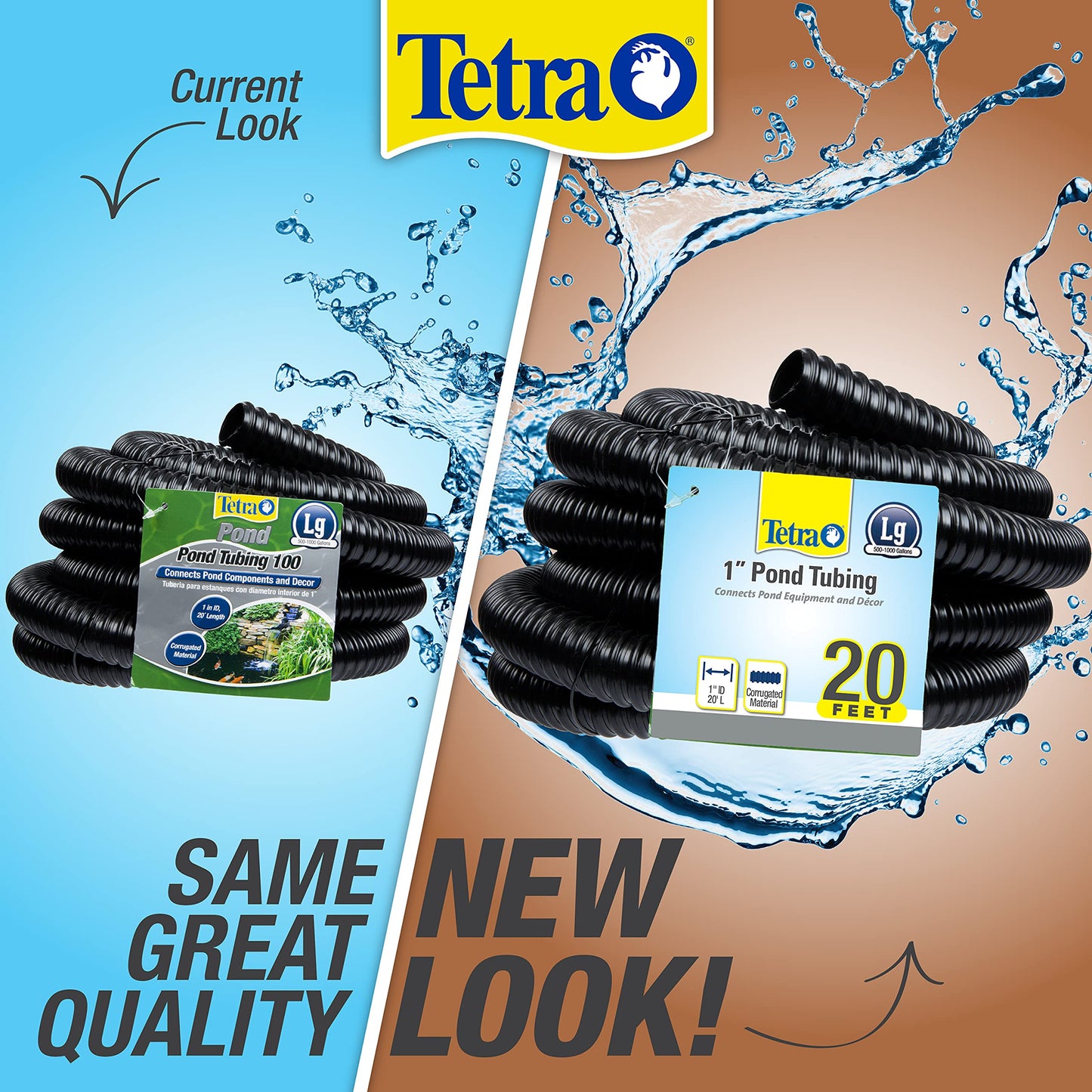 Tetra Pond Rubber Tubing for Pumps, Filters and UV Clarifiers, 1 Inch 20 Foot