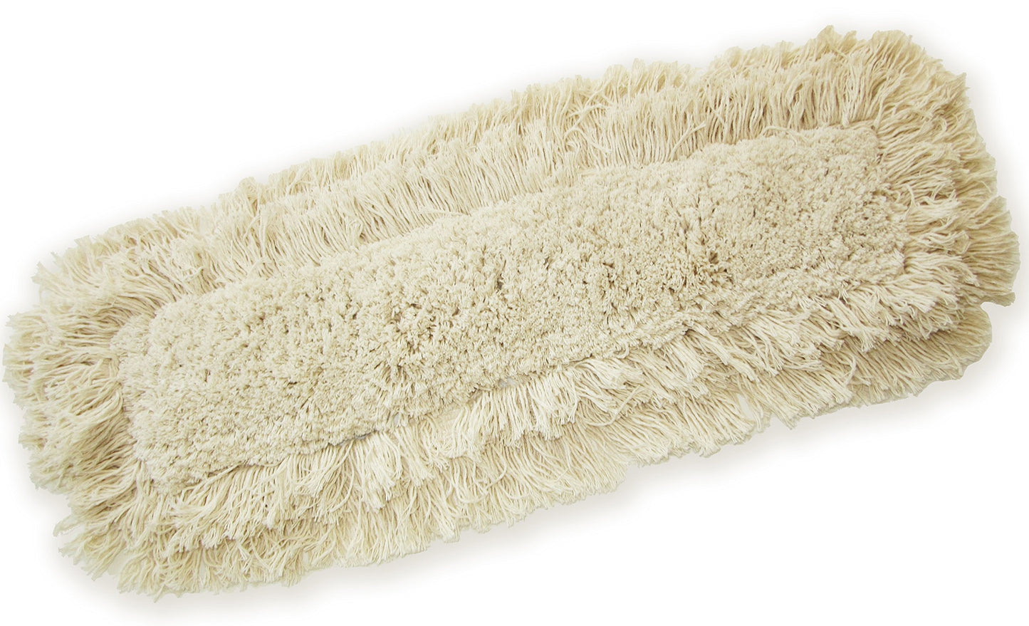 24" Industrial Strength Washable Cotton Dust Mop Refill, Thick Tufted Replacement Head For Home & Commercial Use, Fits 24" Inch Wire Frame, Cleans Hardwood, Laminate, Concrete, or Other Floor Systems