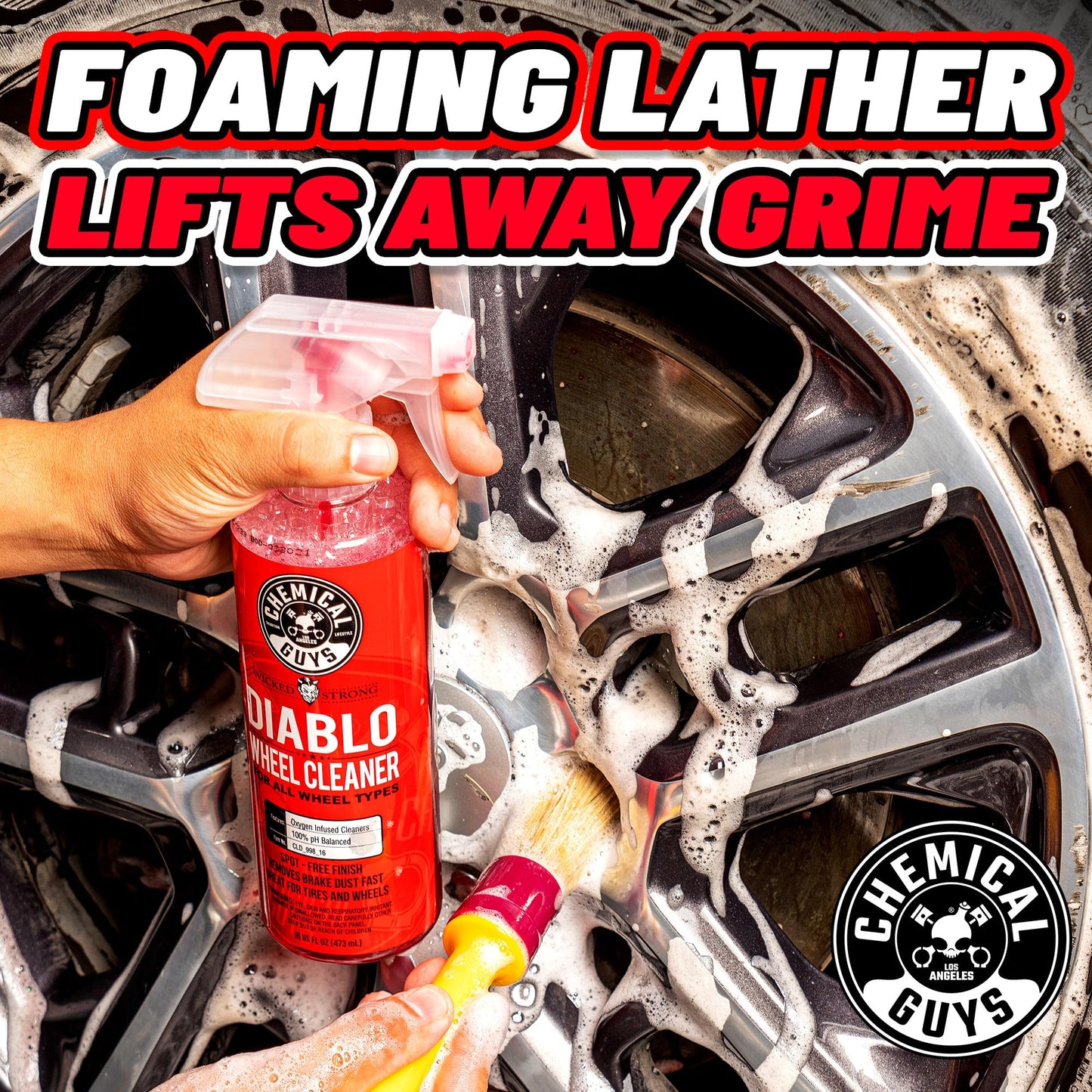 Chemical Guys Sprayable Diablo Wheel Cleaner (Safe on All Wheel & Rim Finishes), Great for Cars, Trucks, SUVs, Motorcycles, RVs & More, 473 ml (2 Pack)