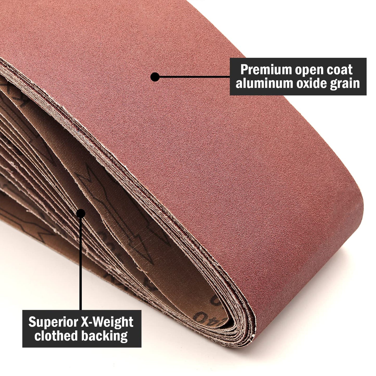 Sanding Belts 4x36, 240 Grit Aluminum Oxide Belt Sander Sandpaper 4 x 36-Inch Belt Sander, 12-Pack