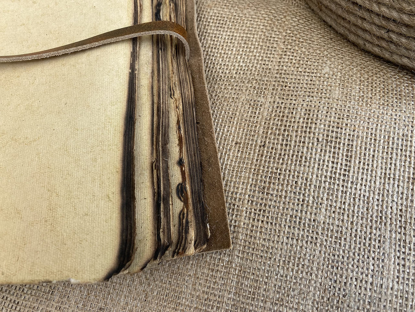 Wanderings Vintage Leather Journal with Burned Edge Paper - 6"x9" (15x23cm) - Rustic Antique Notebook Perfect for Writing a Book of Shadows Journal a Grimoire Sketching Drawing as a Diary