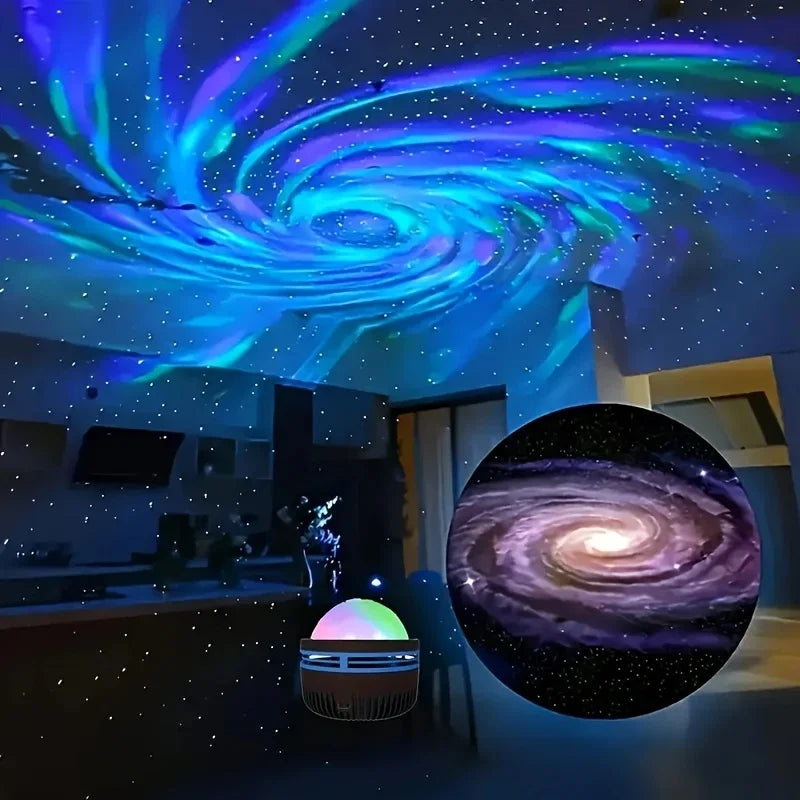 Aurora Starry Sky Projector with Remote LED Star Projector, Galaxy Star Projector with 7 Lighting Effects, Festival Party