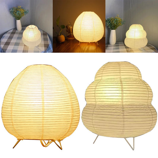 Creative Tripod Floor Lamp Rice Paper Nordic Paper Lantern Light Handmade Simple LED Lighting Lamp for Living Room Bedroom