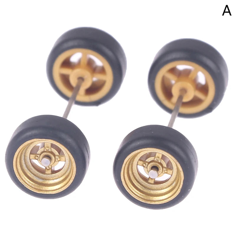 1/64 Wheels For Hotwheels With Rubber Tire Model Model Car Modified Parts Toys Power RefitCar Model