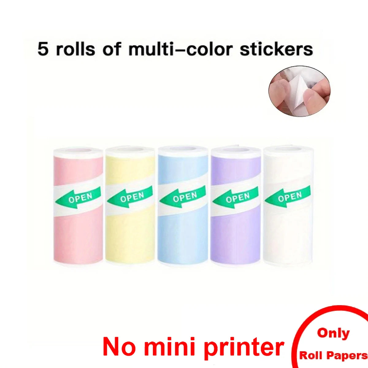 Mini Printer, Portable Thermal Printer Efficiently and Quickly, Inkless Pocket Photo Printer for Study Notes, Pictures, DIY