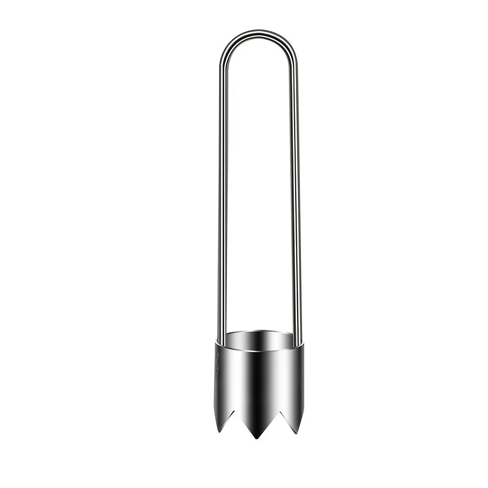 1pc Stainless Steel Fruit & Vegetable Corer Red Pepper Seed Remover Universal Kitchen Gadget for Apple Pear Tomato Pepper