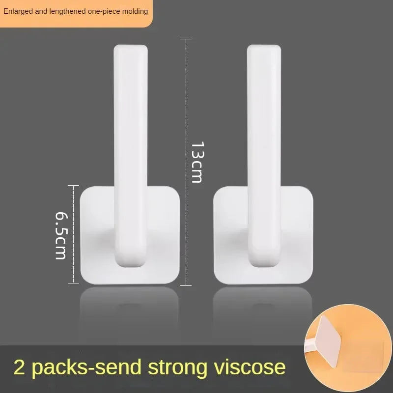 1/2pcs Adhesive Toilet Roll Paper Holder Organizer Wall Mount Storage Stand Kitchen Bathroom No Drill Tissue Towel Dispenser