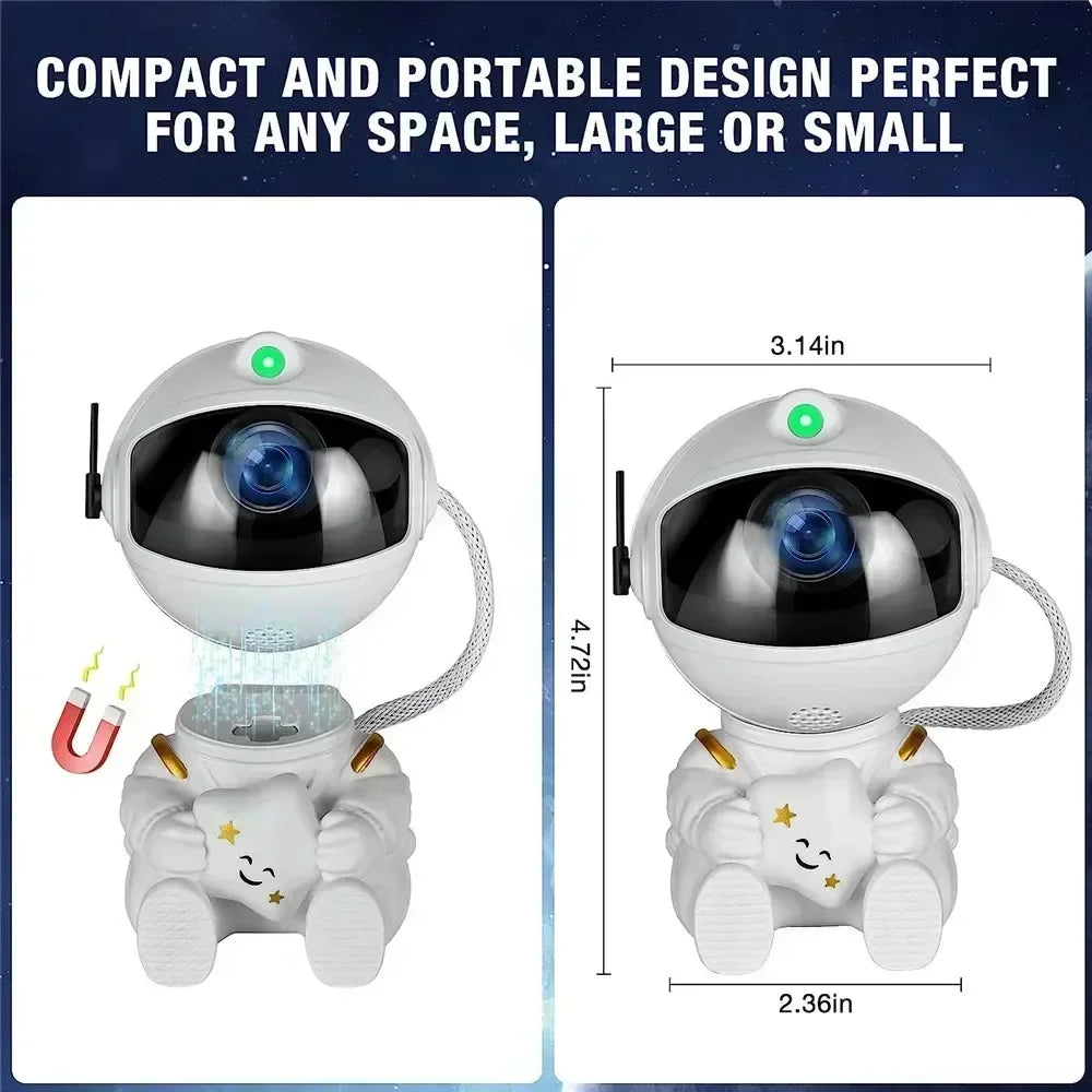 Starry Sky Projector LED Night Light – Astronaut Galaxy Lamp for Bedroom, Nursery & Relaxation | Perfect Gift for Kids