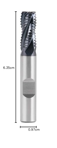 Accusize Industrial Tools 3/8'' Dia by 3/8'' Shk Dia Coarse Tooth M42 8% Cobalt Tialn Roughing End Mill, 3/4'' Flt Length, 2-1/2'' Oal, 1102-0038