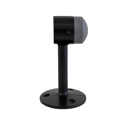 Gooseneck Door Stop Wall Protector with Rubber Tip, Design House Matte Black Aluminum Door Stopper, 2-Pack, 189290-MB