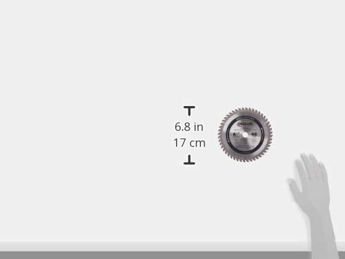 Oshlun SBF-065048 6-1/2-Inch 48 Tooth TCG Saw Blade with 5/8-Inch Arbor (Diamond Knockout) for Mild Steel and Ferrous Metals
