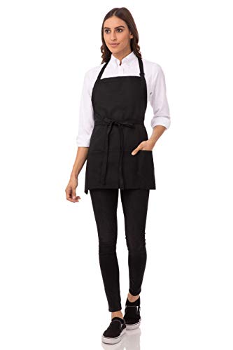 Chef Works Unisex Three Pocket Apron, Black, One Size (2 Pack)