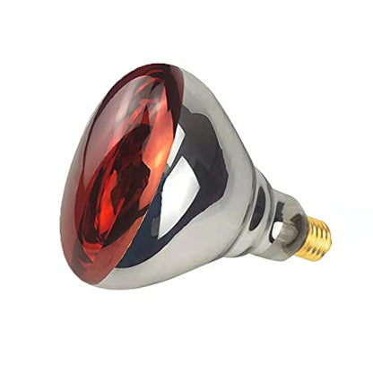 BONGBADA 2 Pack Heat Lamp 250 Watts Infrared Bulbs Red Glass Lamp Bulb for Food Service, Brooder Bulb, Chicks, Pet, Bathroom, Light Therapy Use E26 Base, Flood Light Heat Lamp Bulb