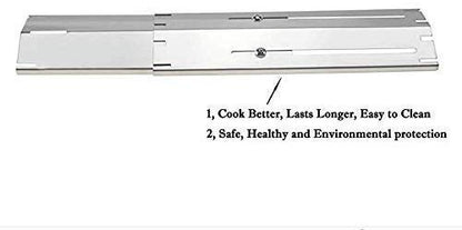 Universal Adjustable Stainless Steel Heat Plate Plate Shield, Heat Tent, Flavorizer Bar, Burner Cover, Flame Tamer (Expands from 11.75" up to 21" L) for Brinkmann 810,4 PCS