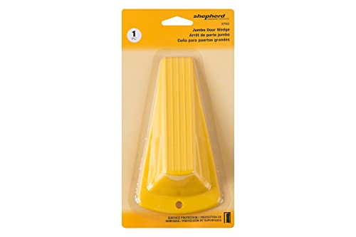 Shepherd Hardware 3763 Heavy Duty Jumbo Rubber Door Wedge, Yellow