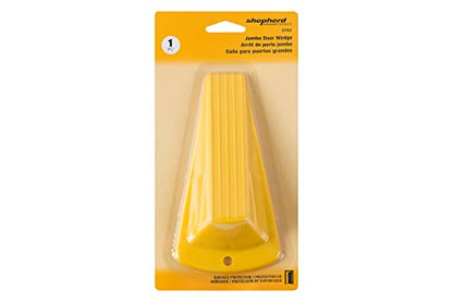 Shepherd Hardware 3763 Heavy Duty Jumbo Rubber Door Wedge, Yellow