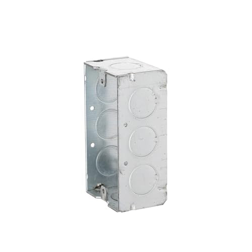 RACO 653 Utility Box, 1 Gang, 11.5 Cu-in X 4 in L X 2 in W X 1-1/2 in D, 4" x 2", Product Specific