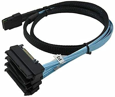 Mini SAS Cable SFF-8087 36 Pin to 4pcs SFF-8482 29 Pin Connector SATA 50CM