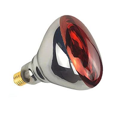 BONGBADA 2 Pack Heat Lamp 250 Watts Infrared Bulbs Red Glass Lamp Bulb for Food Service, Brooder Bulb, Chicks, Pet, Bathroom, Light Therapy Use E26 Base, Flood Light Heat Lamp Bulb