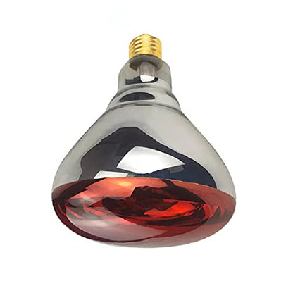 BONGBADA 2 Pack Heat Lamp 250 Watts Infrared Bulbs Red Glass Lamp Bulb for Food Service, Brooder Bulb, Chicks, Pet, Bathroom, Light Therapy Use E26 Base, Flood Light Heat Lamp Bulb