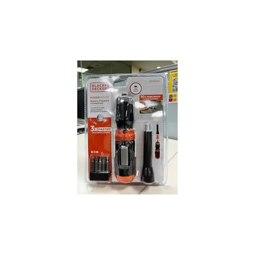 BLACK+DECKER Cordless Screwdriver, Alkaline (BCF601AA)