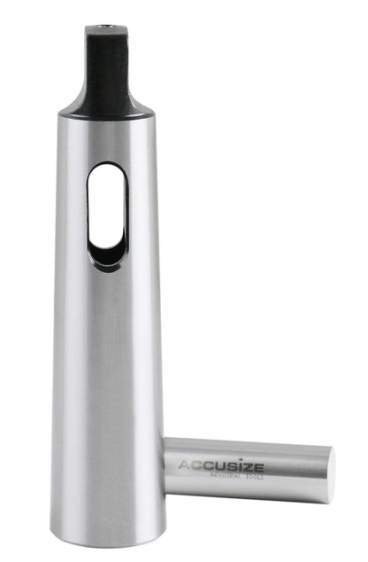 Accusize Industrial Tools MT3 to MT4 DIN2185 Morse Taper Sleeve Adaptor, Hardened & Ground, 2840-8034