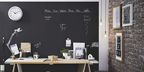 Chalkboard Blackboard Paint - Black 8.5oz (250 ml) - Brush on Wood, Metal, Glass, Wall, Plaster Boards Sign, Frame or Any Surface. Use with Chalk Pen Wet Erase, Safe and Non-Toxic. Matte Finish - Up to 32sf