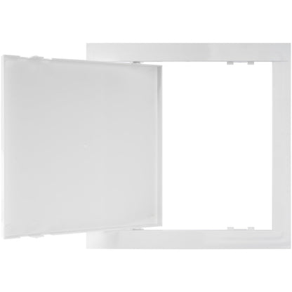 Repa Market 8" x 8" Inch / 200 x 200 mm White Plastic Access Panel - Wall Hole Cover for Drywall, Plasterboard - Interior, Exterior HVAC, Electrical, Service Plumbing Access Panel - Crawl Space Door