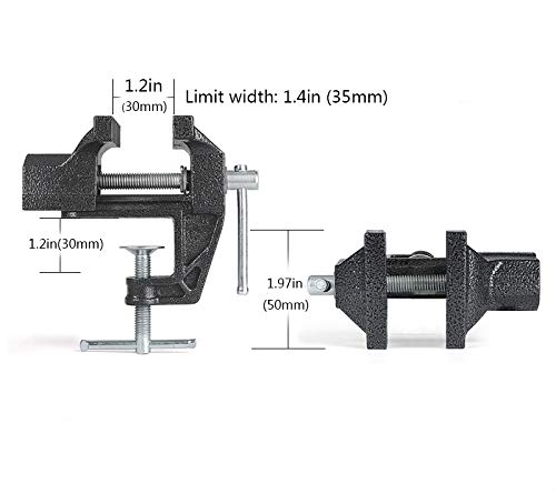 Mini Table Clamp, Small Bench Vice, New Upgraded cast Iron Manufacturing Jewelers Hobby Clamps Craft Repair Tool Portable Work Bench Vise (mini)