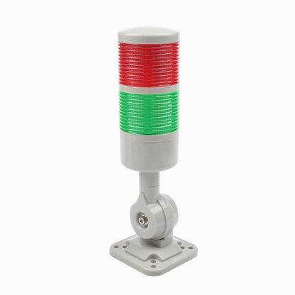 LUBAN Led Signal Tower Stack Lights, Industrial Signal Warning Lights, Column Tower Lamp Andon Lights with Rotatable Base, Steady/Flashing Light Switchable, 12-24V DC(2-Level, no Buzzer)