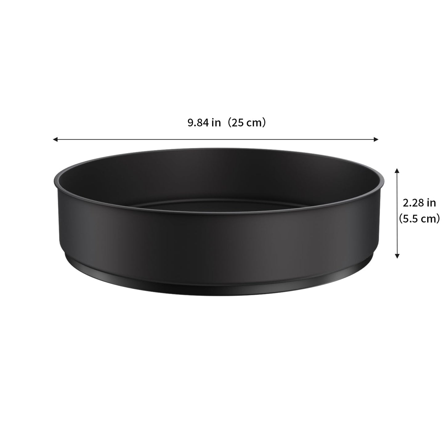 WUIVIUT Steel Lazy Susan Cabinet Organizer, Rotating Kitchen Countertop Spice Rack Organizer for Cupboard Fridge Pantry Bathroom Black