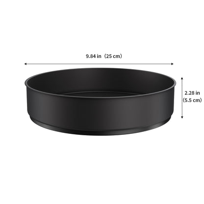 WUIVIUT Steel Lazy Susan Cabinet Organizer, Rotating Kitchen Countertop Spice Rack Organizer for Cupboard Fridge Pantry Bathroom Black